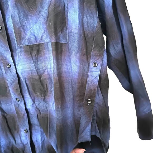SAINTART Plaid Oversized‎ Button Down Sz XS - Picture 4 of 4